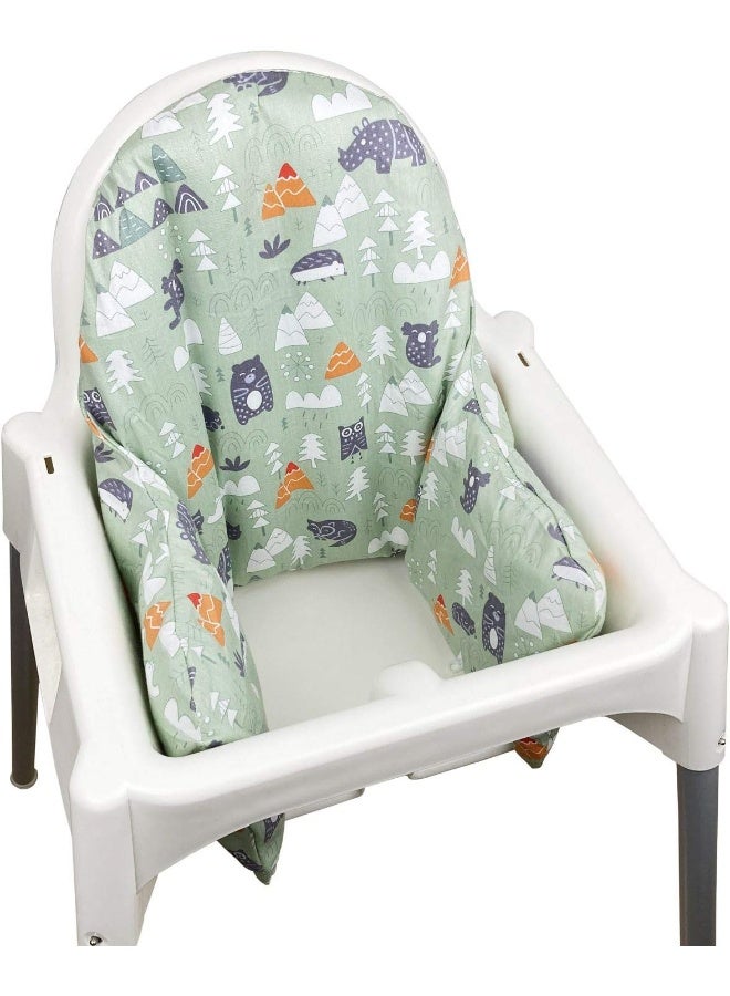ZARPMA Inflatable Cushion Inner Cover Cotton Cover for IKEA Antilop Highchair (Cover Only) (Green) - Image 1