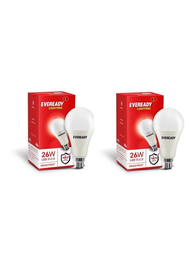 Eveready Eveready 26W Hammer Led Bulb | 65K Lumen | 4KV Surge Protection | B22d 90Lm/W | Pack of 2