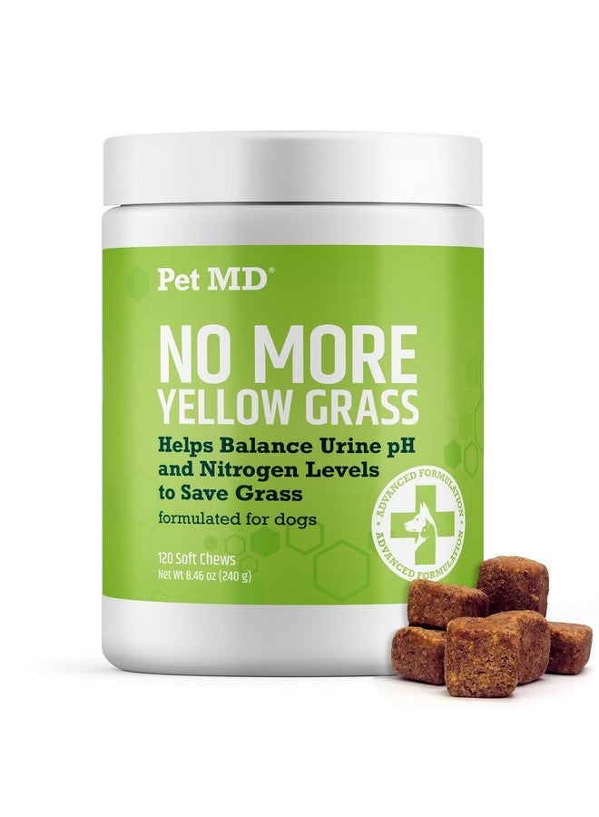 Pet MD Lawn Aid Chews - No More Yellow Spots Dog Urine Neutralizer for Lawn - pH-Balancing Helps Prevent Dog Pee from Killing Grass - Enhanced with Digestive Probiotics for Dogs & Puppies - 120 ct - Image 1