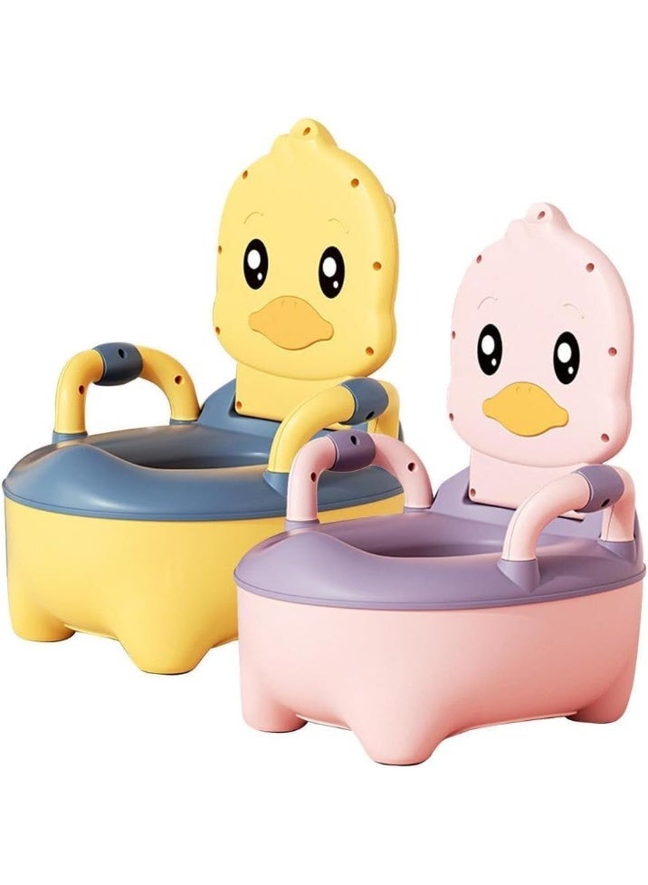 Soofam Baby Potty Training Seat,Portable Potty Toilet Trainer with Handles,Toddler Kids Potty Chair with High Back Support & Lid Removable Potty Pot, Baby toilet for Toddler Baby Kids (Pink) - Image 5