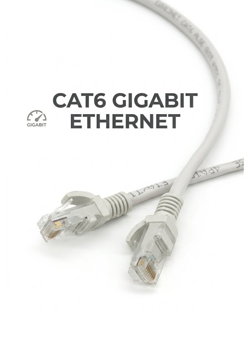 جون بولز كابل إيثرنت Cat6 بطول 20 مترًا، كابل شبكة محلية عالي السرعة، كابل شبكة Cat6 للاستخدام الداخلي، سلك إيثرنت Cat6 لأجهزة الراوتر والمودم والألعاب والكمبيوتر الشخصي والكمبيوتر المحمول، توصيل كابل Cat6، كابل إنترنت Cat6 RJ45 - Image 1