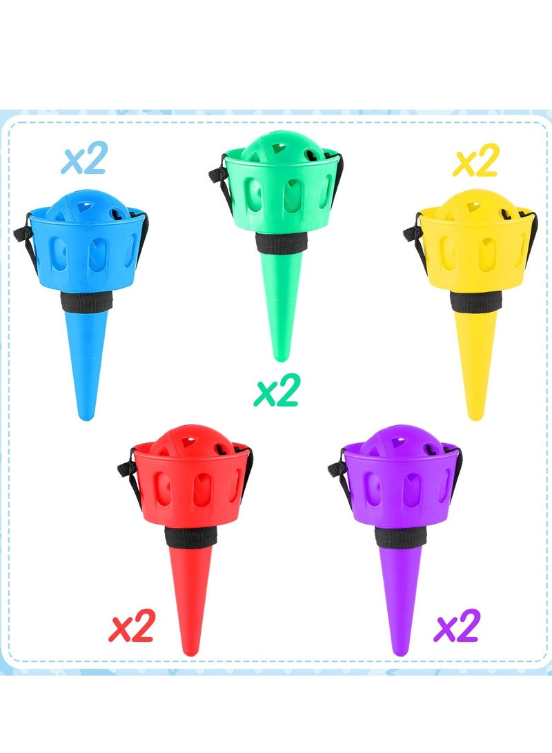 Excefore Throw and Catch Ball Set Game Kids Ball and Cup Hand Eye Coordination Outdoor Indoor Game Activities for Children, Beach Toys for Kids Age 5+ and kindergarten (10 sets) - Image 1