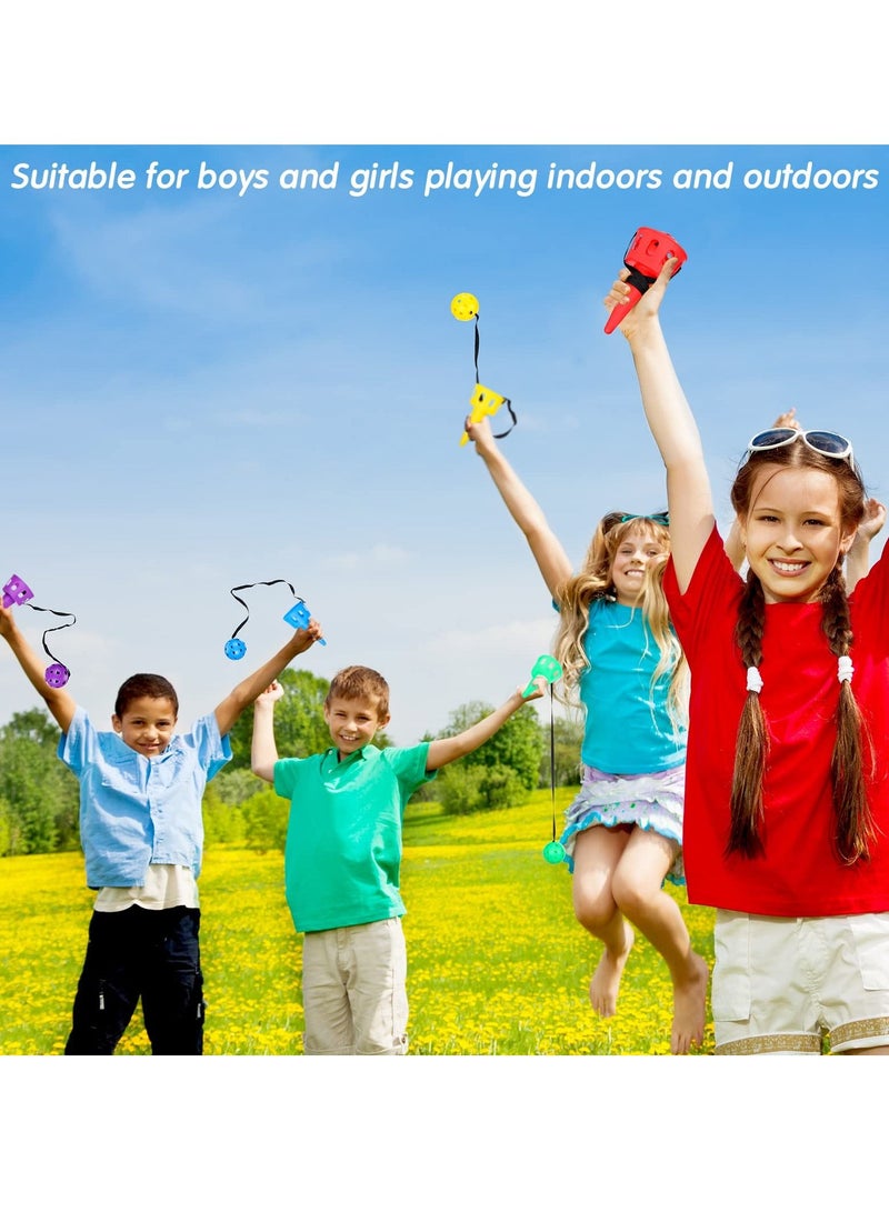 Excefore Throw and Catch Ball Set Game Kids Ball and Cup Hand Eye Coordination Outdoor Indoor Game Activities for Children, Beach Toys for Kids Age 5+ and kindergarten (10 sets) - Image 4