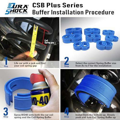 DuraSHOCK Coil Spring Spacer for Vehicle, Comes with Different Series for Different Loading Weight, Front Rear Shock Absorber (CSB Plus, E) - Image 5