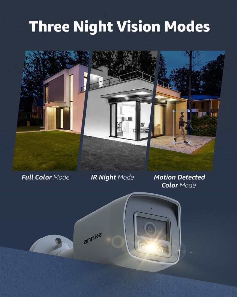 ANNKE 12MP Security Camera System, 16CH NVR Recorder with AI Motion Detection, 8pcs IP PoE Cams with Color Night Vision, Built-in Mic, Compatible with Alexa for Home Business Surveillance, 4TB HDD - Image 4