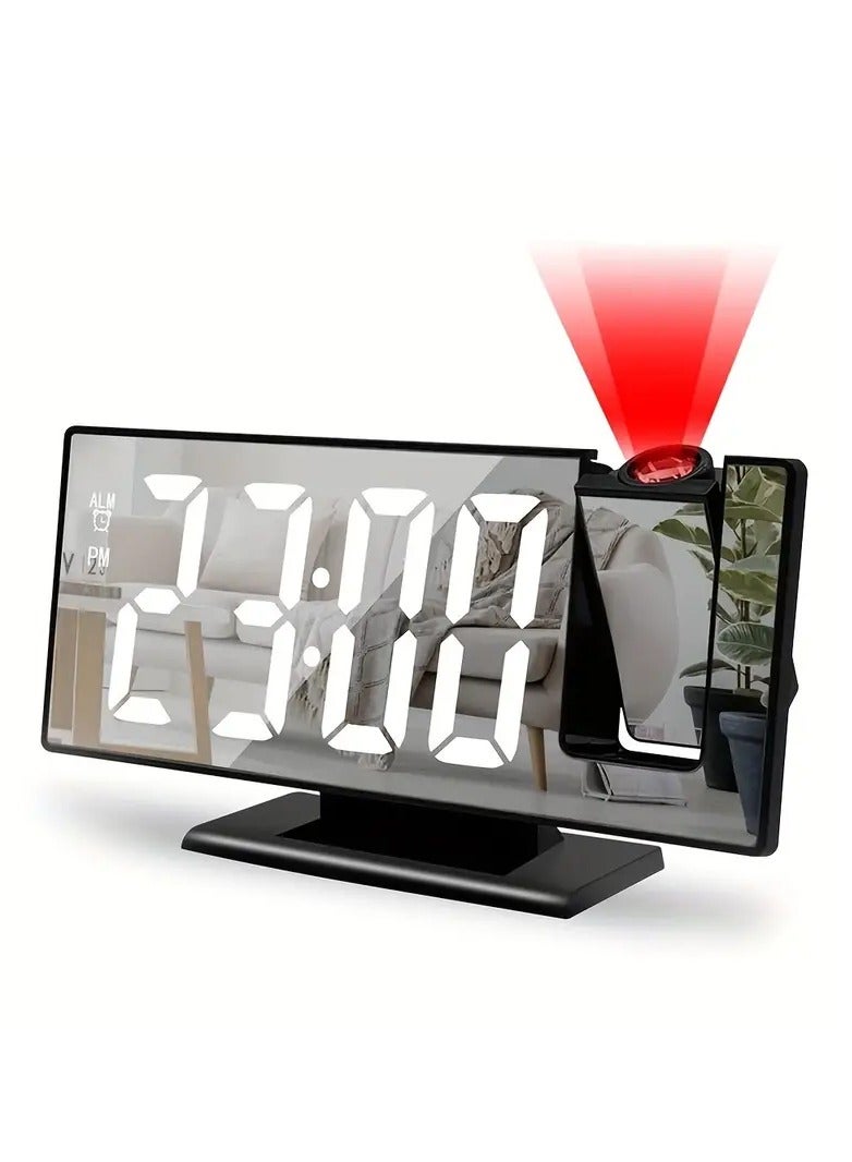 DubaiGallery Digital Projection Can Easily And Clearly Read The Time On The Ceiling Or Wall New 3D Projection Alarm Clock LED Mirror Clock - Image 3