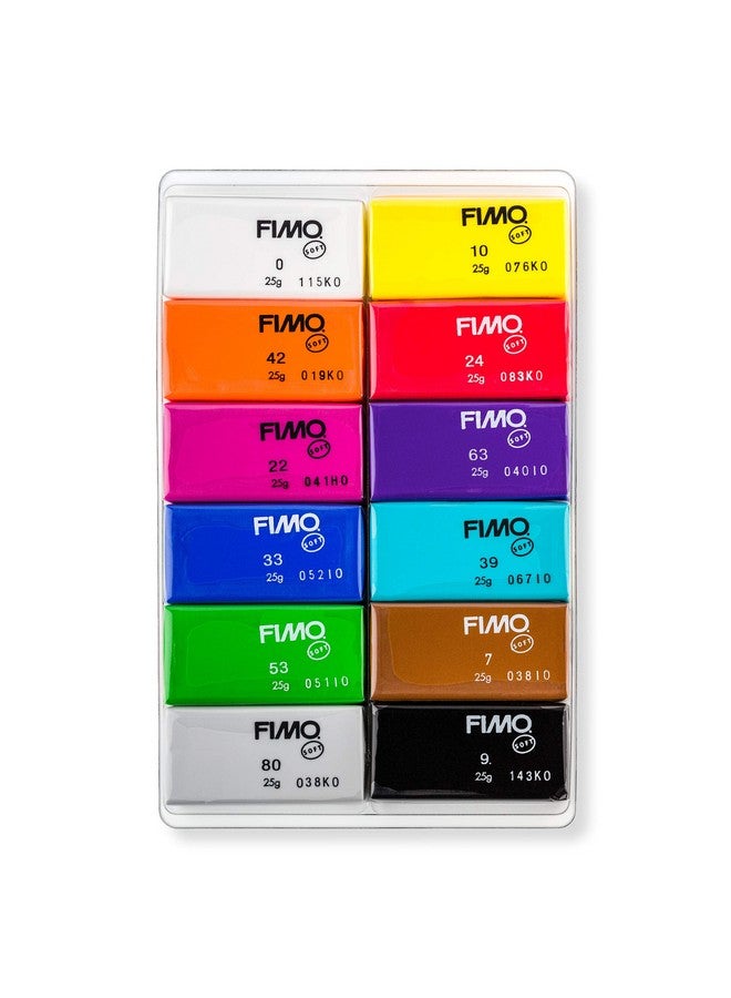 STAEDTLER FIMO Soft Polymer Clay - Oven Bake Clay for Jewelry, Sculpting, Crafting, 12 Assorted Colors, 8023 C12-1 - Image 2