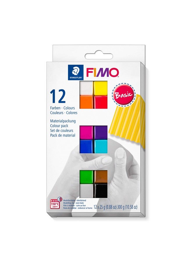 STAEDTLER FIMO Soft Polymer Clay - Oven Bake Clay for Jewelry, Sculpting, Crafting, 12 Assorted Colors, 8023 C12-1 - Image 1