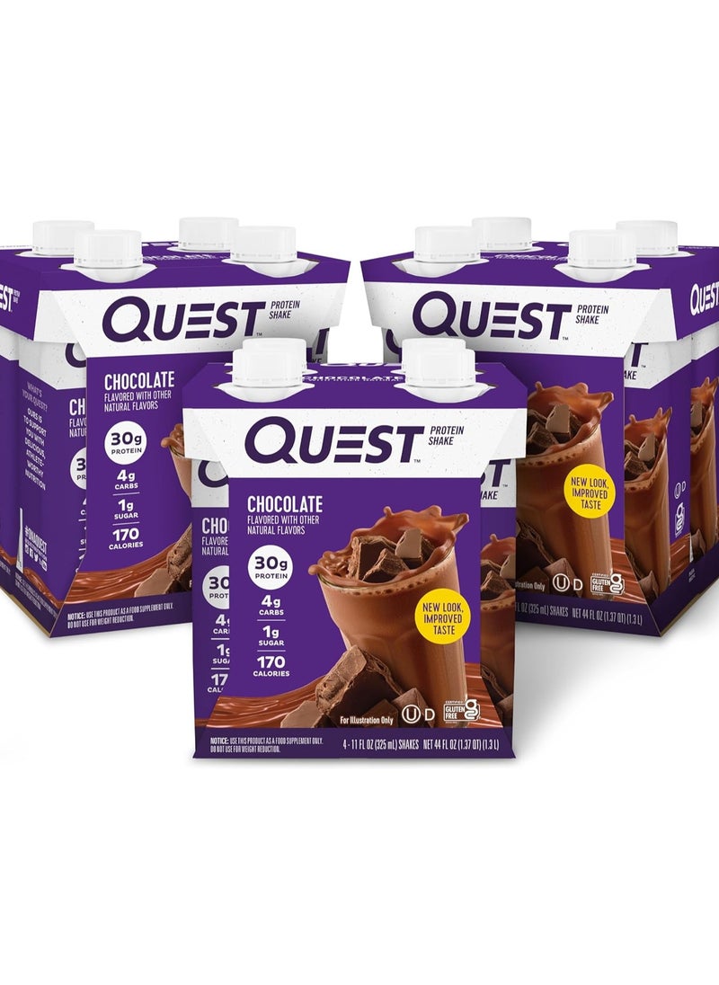 Quest Quest Protein shake Chocolate Flavor, 325ml Pack of 12  - Image 1