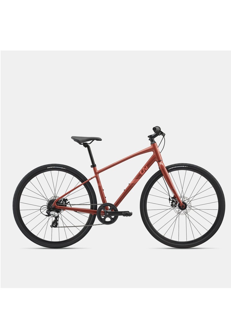 Giant Giant Liv Alight 4 Disc Gravel Bike – ALUXX Aluminum Frame, Shimano Tourney 1x8, Mechanical Disc Brakes, 700C Wheels 