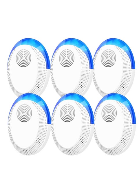 Ultrasonic Pest Indoor 6 Pack Mouse Rodent Repellent Ultrasonic Plugin Mice Repellent for House, Spider Roach Deterrent Device Garage Attic