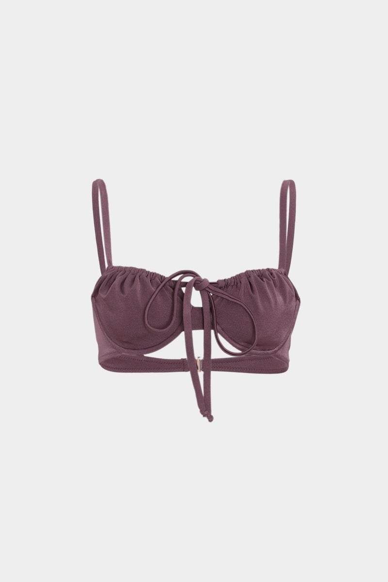 Açelya Okcu Azalea Okcu Premium Shirred Detail Luna Slim Fit Women's Bikini Top  - Image 2