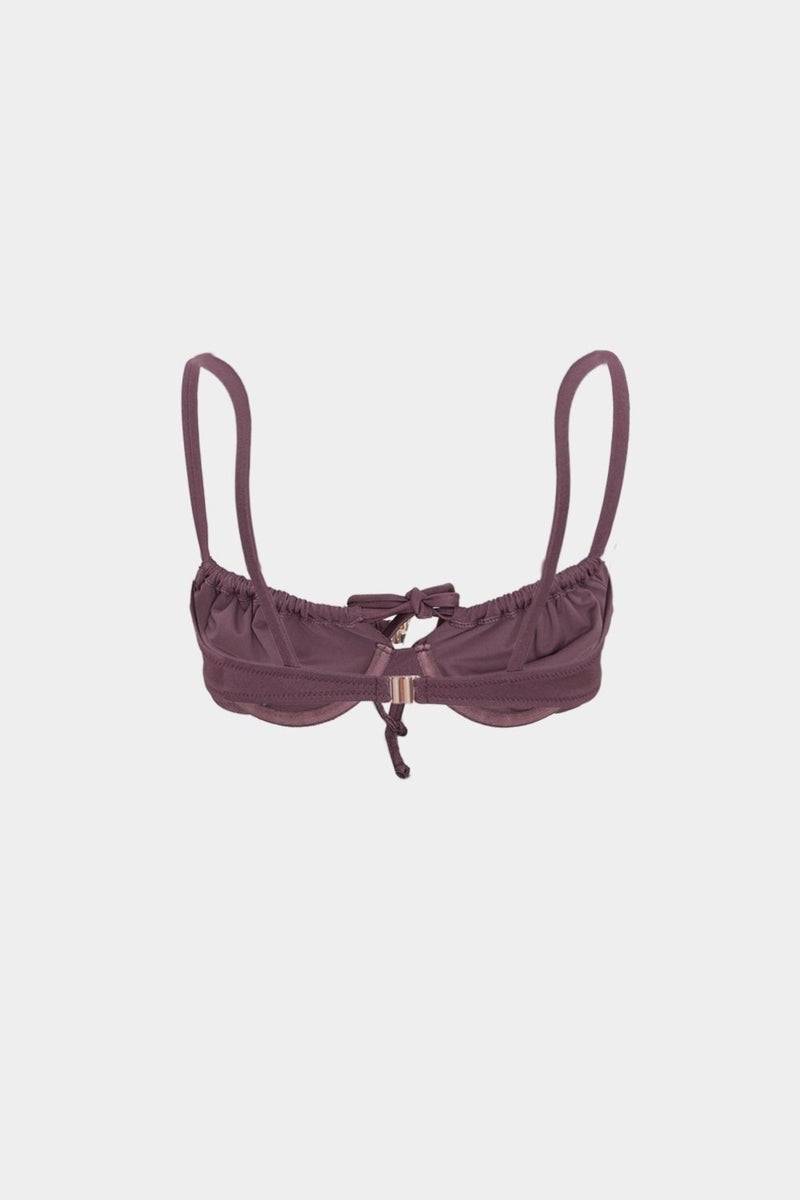 Açelya Okcu Azalea Okcu Premium Shirred Detail Luna Slim Fit Women's Bikini Top  - Image 4