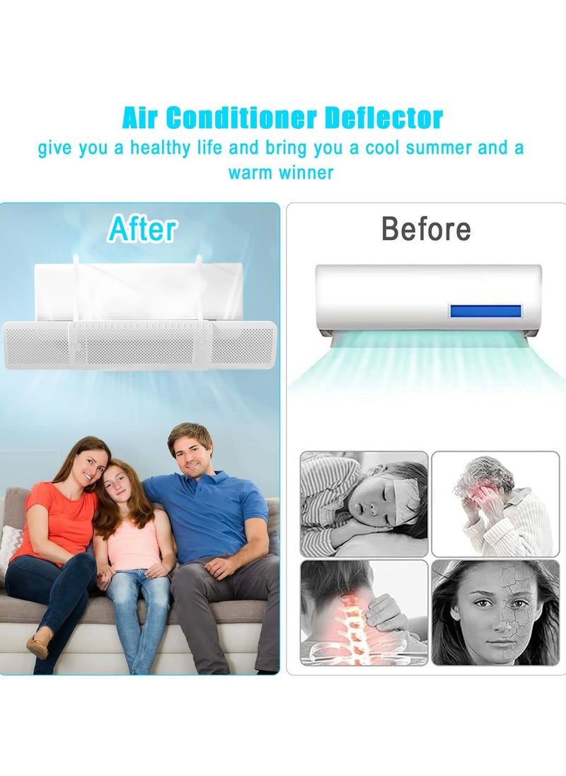 Yakiter - Adjustable Air Conditioner Deflector, Adjustable AC Air Deflector Suitable for Split Air Conditioners,Anti-Blast/Anti-Direct Blowing Baffle Windshield for Home,Mini-Split - Image 1