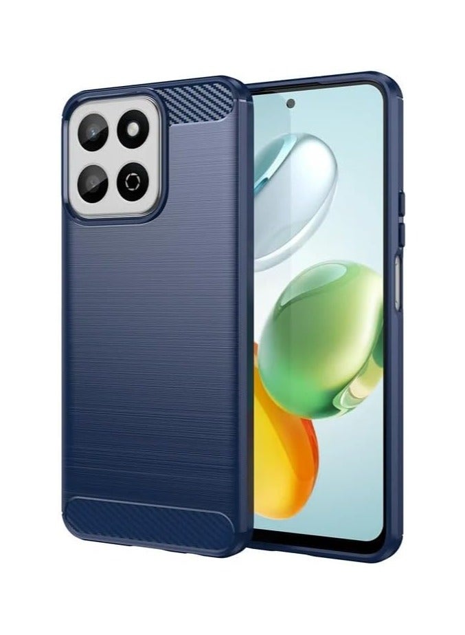 Case Compatible with Honor X7c Case, Carbon Fiber Brushed TPU Shock-Absorption Silicone Anti-Scratch Shockproof Protective Cover for Honor X7c - Image 1