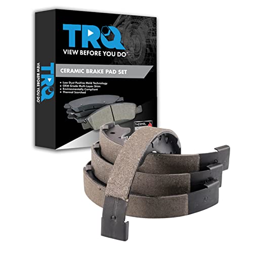 TRQ Rear Parking Brake Shoe Set Compatible with 2011-2017 Honda Odyssey - Image 1