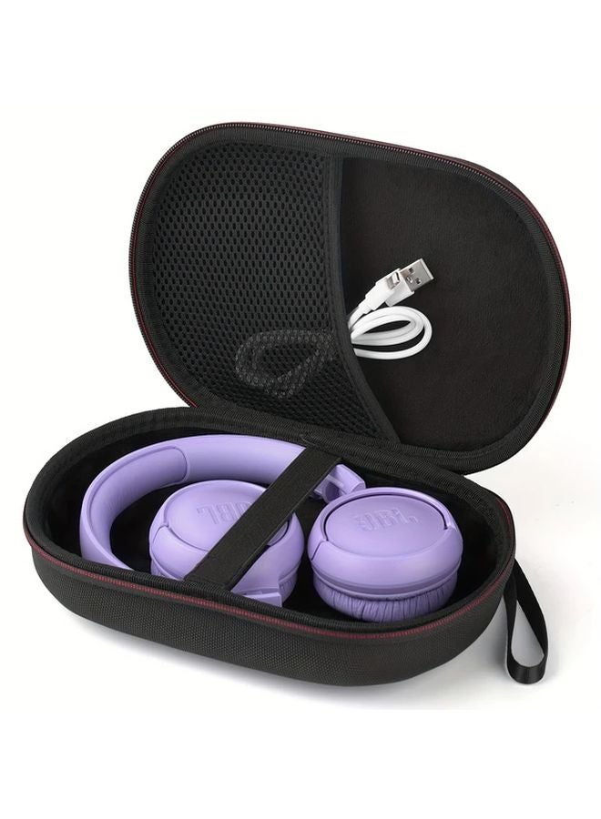 JBL Tune 500BT 510BT Headphone Hard Case Black Travel Protective Storage Bag - Image 1