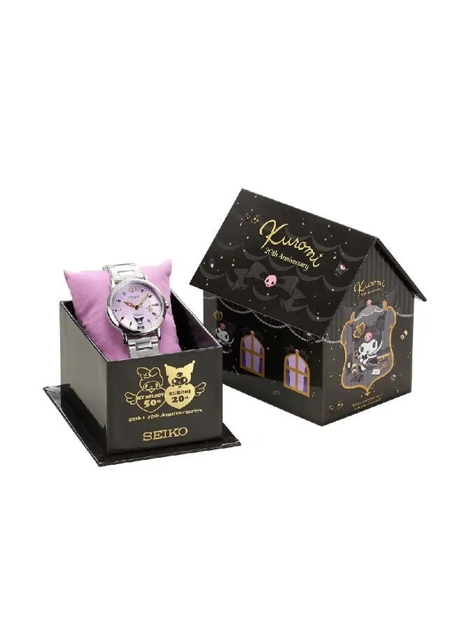سيكو Seiko x Kuromi 20th Anniversary Limited Edition Women's Watch, 34.8 mm Purple Dial, Stainless Steel Case & Bracelet, 100 m WR - Image 4