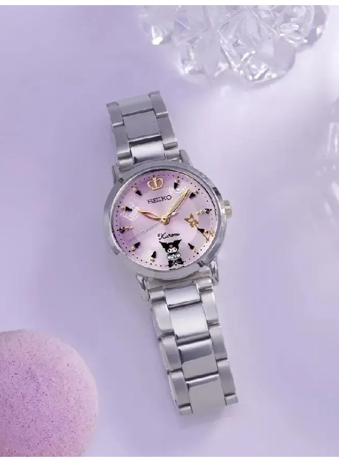 سيكو Seiko x Kuromi 20th Anniversary Limited Edition Women's Watch, 34.8 mm Purple Dial, Stainless Steel Case & Bracelet, 100 m WR - Image 1