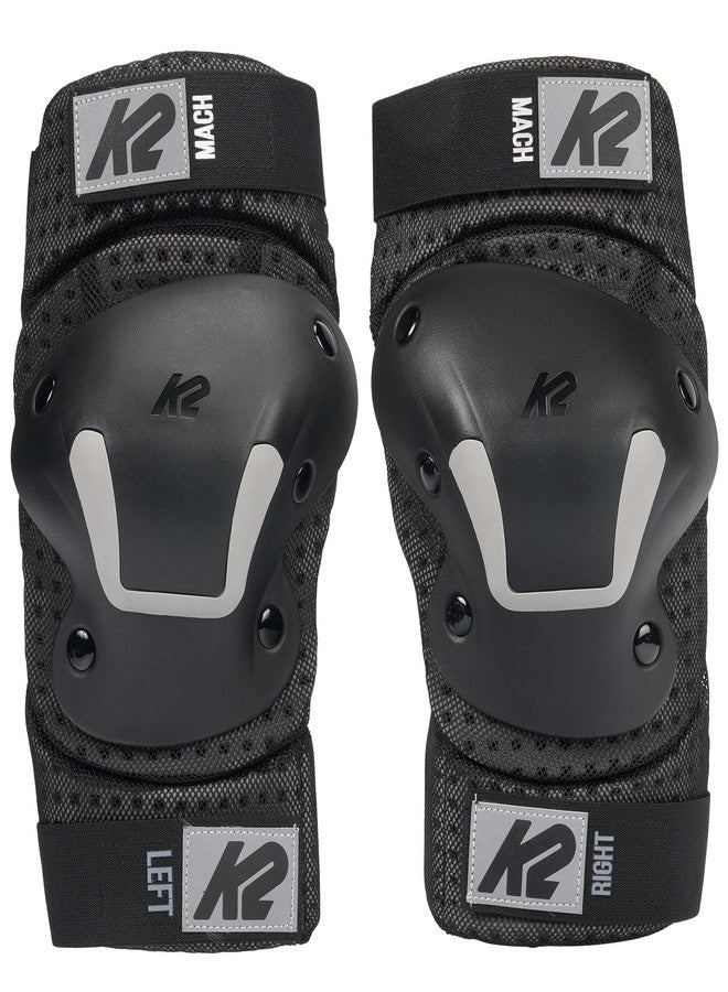 كي 2 مجموعة وسادات K2 Skate MACH للحماية من الصدمات، أسود/فضي، مقاس كبير - Image 4
