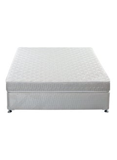Uzman Home Wood and Steel Bed with Wooden Legs & Medicated Mattress – Cherry Brown – Double Size 190x120 cm  - Image 2