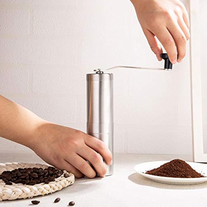PARACITY Manual Coffee Bean Grinder Stainless Steel Hand Mill Ceramic Burr For Aeropress Drip Coffee Espresso French Press Turkish Brew For Gift - Image 4