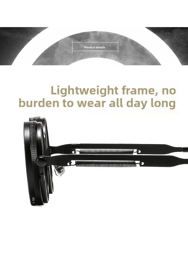 Adjustable ND9 Polarized Sunglasses – UV Protection, 9-Level Light Reduction, Anti-Glare HD Lenses for Day & Night Use, Outdoor Driving, Fishing, Camping, Lightweight & Comfortable Frame(Gold) - Image 4