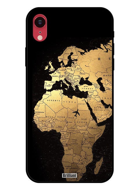 Protective Case Cover For iPhone XR World Map