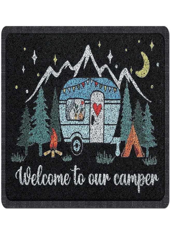 سجادة مدخل Reallnaive Camper RV مقاس 16 بوصة × 24 بوصة، سجادة ترحيبية للتخييم، سجادة مدخل مانعة للانزلاق، سجادة مدخل مزخرفة للاستخدام الداخلي والخارجي، سجادة ترحيبية بظهر مطاطي (نمط التخييم). - Image 1