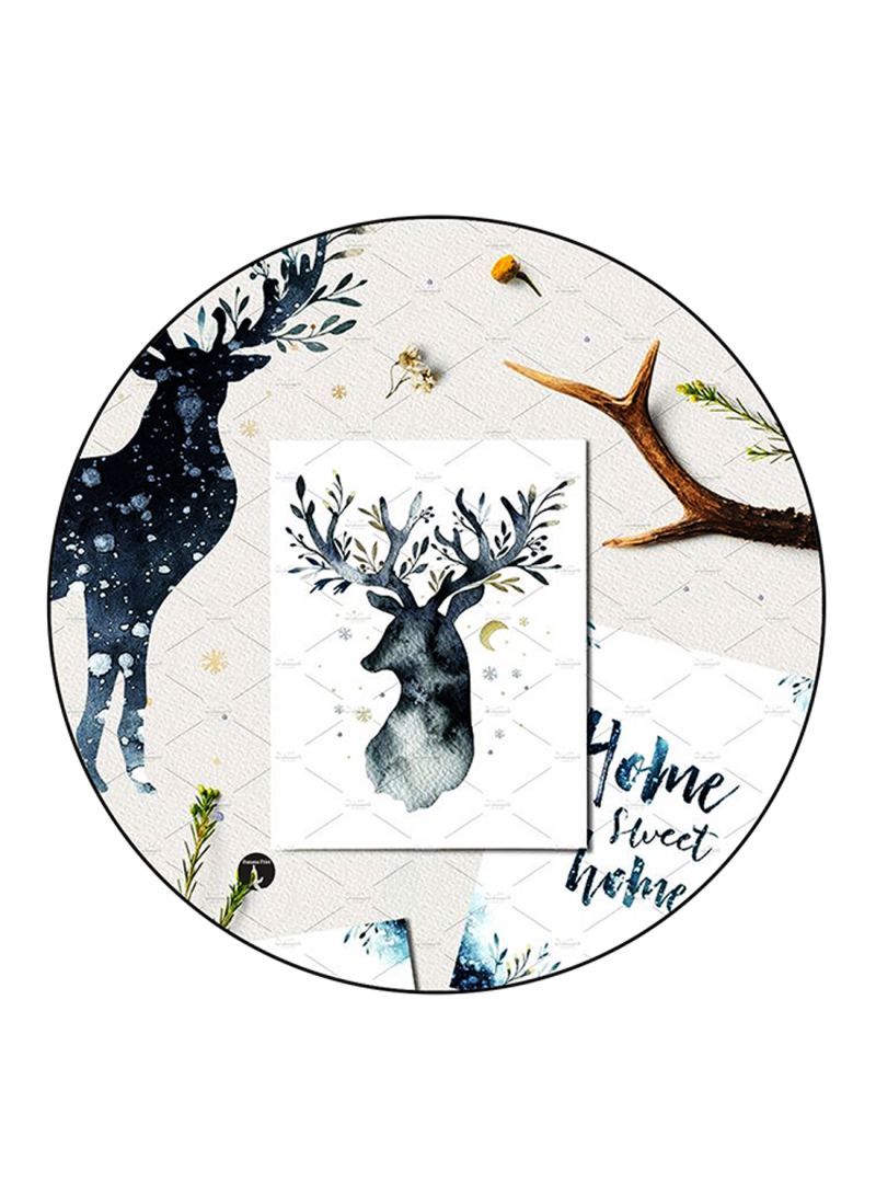 Deer Printed Mouse Pad Multicolour