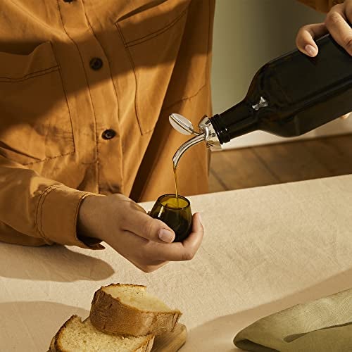 Alessi "Fior d'olio" Pourer For Olive Oil Bottle in 18/10 Stainless Steel Mirror Polished And Thermoplastic Resin With Taster in Glass, Silver - Image 5