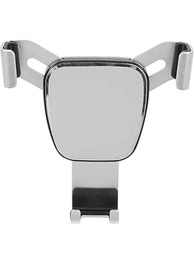 Silver Aluminum Alloy Car Vent Phone Holder Mount Bracket For Navigation Dashboard - Image 1