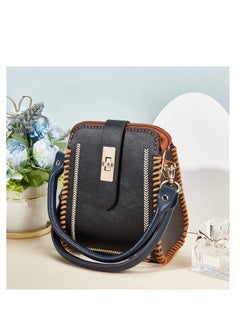 Excefore 2 Pcs Leather Shoulder Bag Replacement Handles, 40cm Leather Replacement Handles with Swivel Lobster Buckles, Suitable for Mini Clutch Purse DIY Bag Accessories (Prussian Blue)  - Image 3