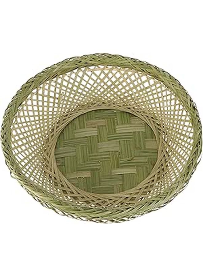 Natural Woven Bread Basket Handmade Kitchen Storage Container Fruit Serving Basket - Image 1