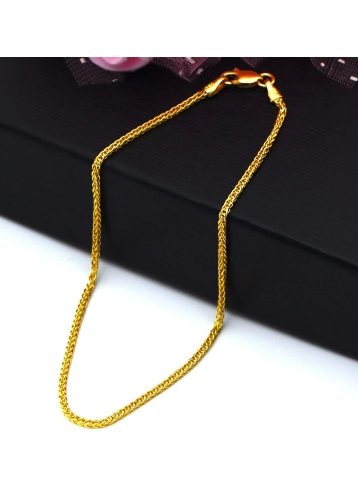 Gold Zone Real Gold Wide Wheat Bracelet HSPRTDK 4170 BR1468 - Image 2