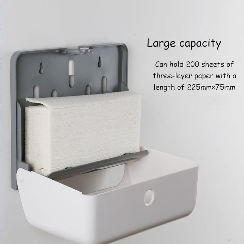 Tobefort Touchless Paper Towel Dispenser Wall Mount  No Drilling Waterproof/Dustproof Multifold Tissue Holder For Home Kitchen Office Bathroom Toilet - Image 5
