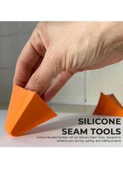 General Silicone Sewing Tools, 2 Piece Silicone Caulking Tools, Bathroom Portable Adhesive Waste Scraper Seam Repair Tool Kit  - Image 2