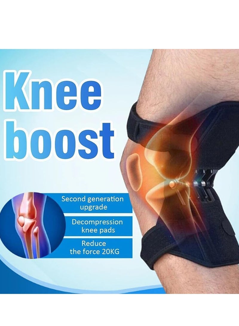 دعامة الركبة الربيعية القوية - دعم مفصل الركبة لتخفيف آلام التهاب المفاصل - مناسبة للجري والمشي وتسلق الجبال والقرفصاء - تهوية عالية ومقاس واحد - مضادة للانزلاق ومعززة للطاقة قطعتين - Image 3