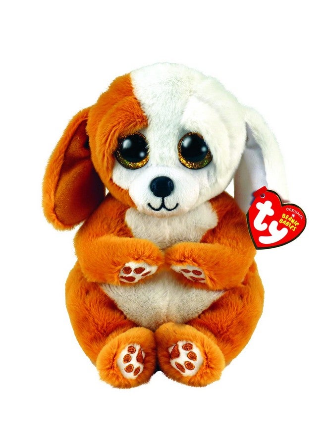 Ty Beanie Bellie Ruggles - Brown and White Dog - 6"