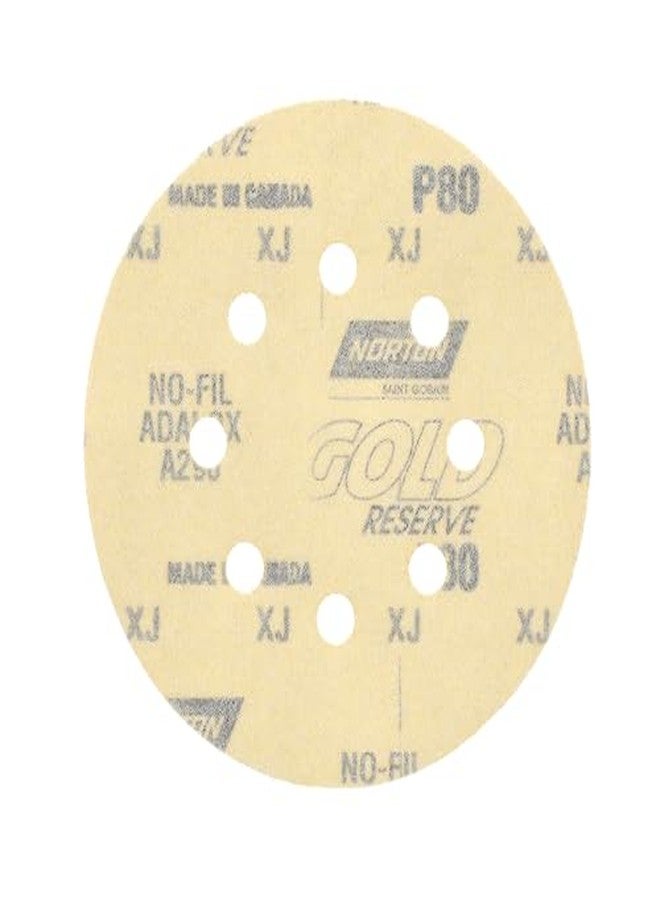 Norton 5" Norton 49223 MultiSand Hook & Loop 8-Hole Sanding Disc, P80-Grit, 25-Pack - Image 5