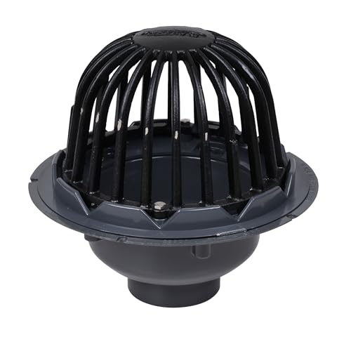 Oatey 78023 PVC Roof Drain with Cast Iron Dome, 3-Inch, Black - Image 5