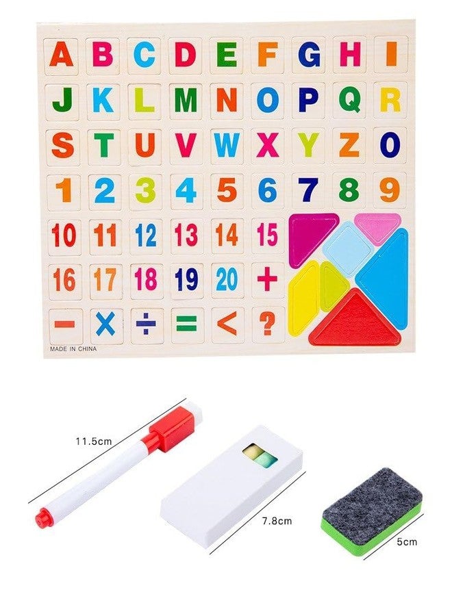 Fennec Mart Double-Sided Magnetic Blackboard & Chalkboard Easel for Kids - Wooden Adjustable Drawing Board with Alphabet, Numbers & Shapes | Educational Learning Toy for Toddlers (Age 3+) - Image 5