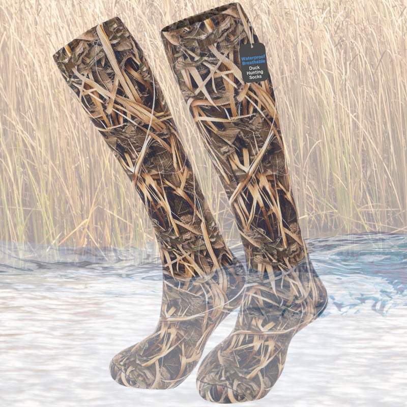Cutecrop Men Waterproof Duck Hunting Gear Wader Sock Breathable Waterfowl Fishing Knee-high for Outdoor Winter Duck Hunting(XL) - Image 1