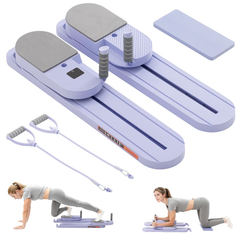 COSIEST Upgraded Split-Design Pilates Board, Foldable 2-in-1 Reformer for Solo & Partner Workouts, Full Body Home Gym Equipment for Core, Abs, Glutes, Strength Training with Resistance Bands & Roller - Image 1