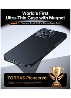 TORRAS Magnetic Slim-Fit for iPhone 16 Pro Max Case, Ultra-Thin 16 ProMax Phone Case Compatible with MagSafe, Light Anti-Scratch Matte Hard PC Bayer 6.9 inch OriginFit, Black  - Image 4