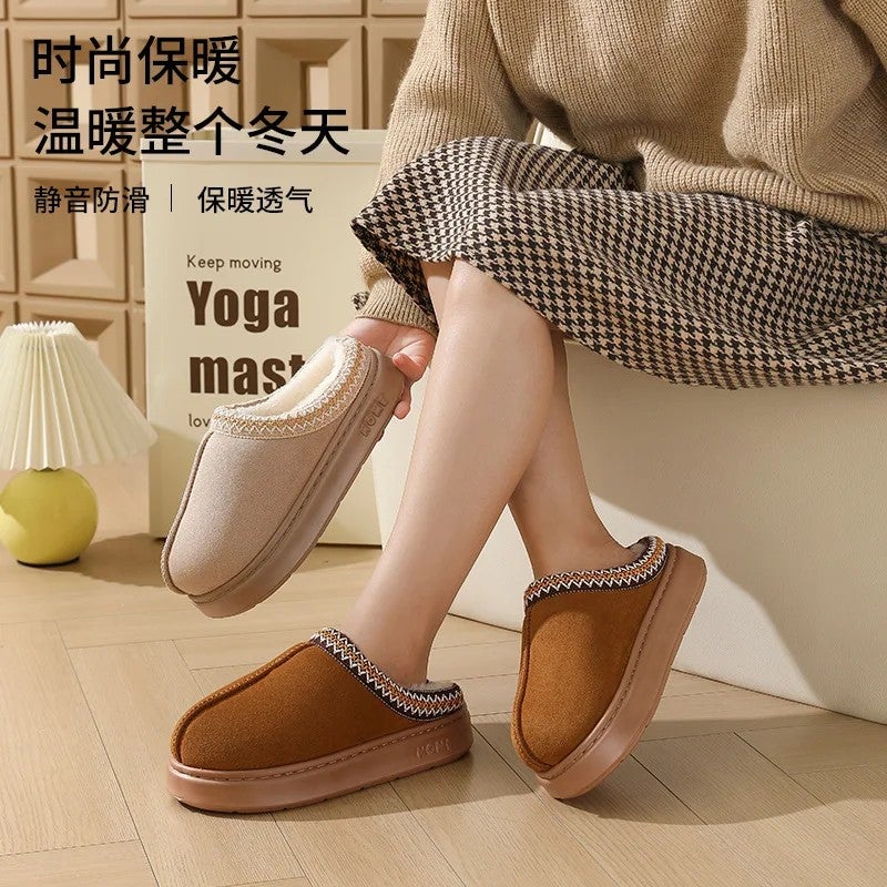 Y&D House Slippers Indoor Fur Shoes Autumn Winter Warm Fuzzy New Design Slippers Cloud Slides for Women Men - Image 2