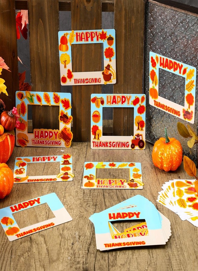 Blueweenly 24 Sets Happy Thanksgiving Magnet Picture Frames Crafts for Kids Fall Turkey Photo Frames Fall Magnet Art and Craft DIY Project for Autumn Thanksgiving Favors Gift Game Classroom Activities - Image 3