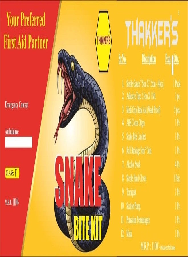 Tool Zone ® Emergency Snake Bite Kit (Red Plastic Case) (No Expiry) - Image 2