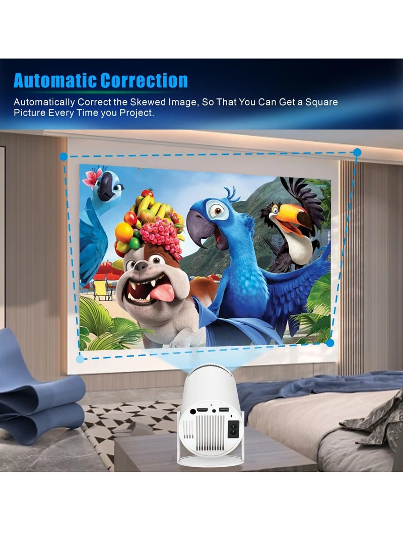 DIGI CORE - HY300 PRO Smart Projector Support 4K Mini Projector Auto Keystone Correction Portable Projector 280 ANSI 2.4 5G WiFi BT 5.0 130 Inch Screen 180 Degree Flip Home HD Video Projector Outdoor Projector Android 11 Compatible With TV Stick/HDMI/USB/PS5/iOS/PS4 - Image 1