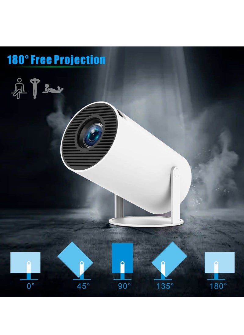 DIGI CORE - HY300 PRO Smart Projector Support 4K Mini Projector Auto Keystone Correction Portable Projector 280 ANSI 2.4 5G WiFi BT 5.0 130 Inch Screen 180 Degree Flip Home HD Video Projector Outdoor Projector Android 11 Compatible With TV Stick/HDMI/USB/PS5/iOS/PS4 - Image 1
